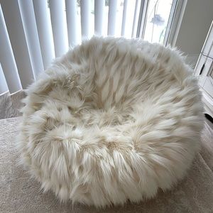 Pottery Barn Teen Winter Fox Faux-Fur Bean Bag Chair